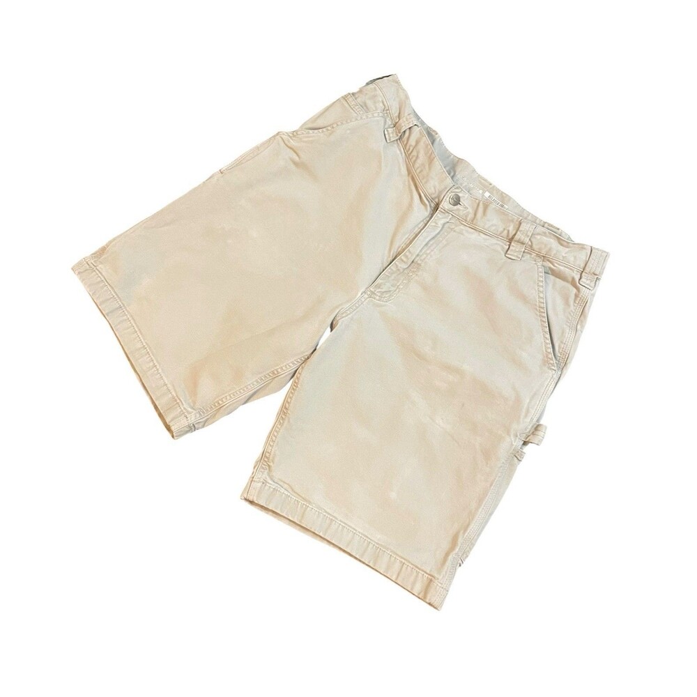 Carhartt Relaxed Fit Beige Carpenter Shorts Men’s Size 36x11 Workwear USA